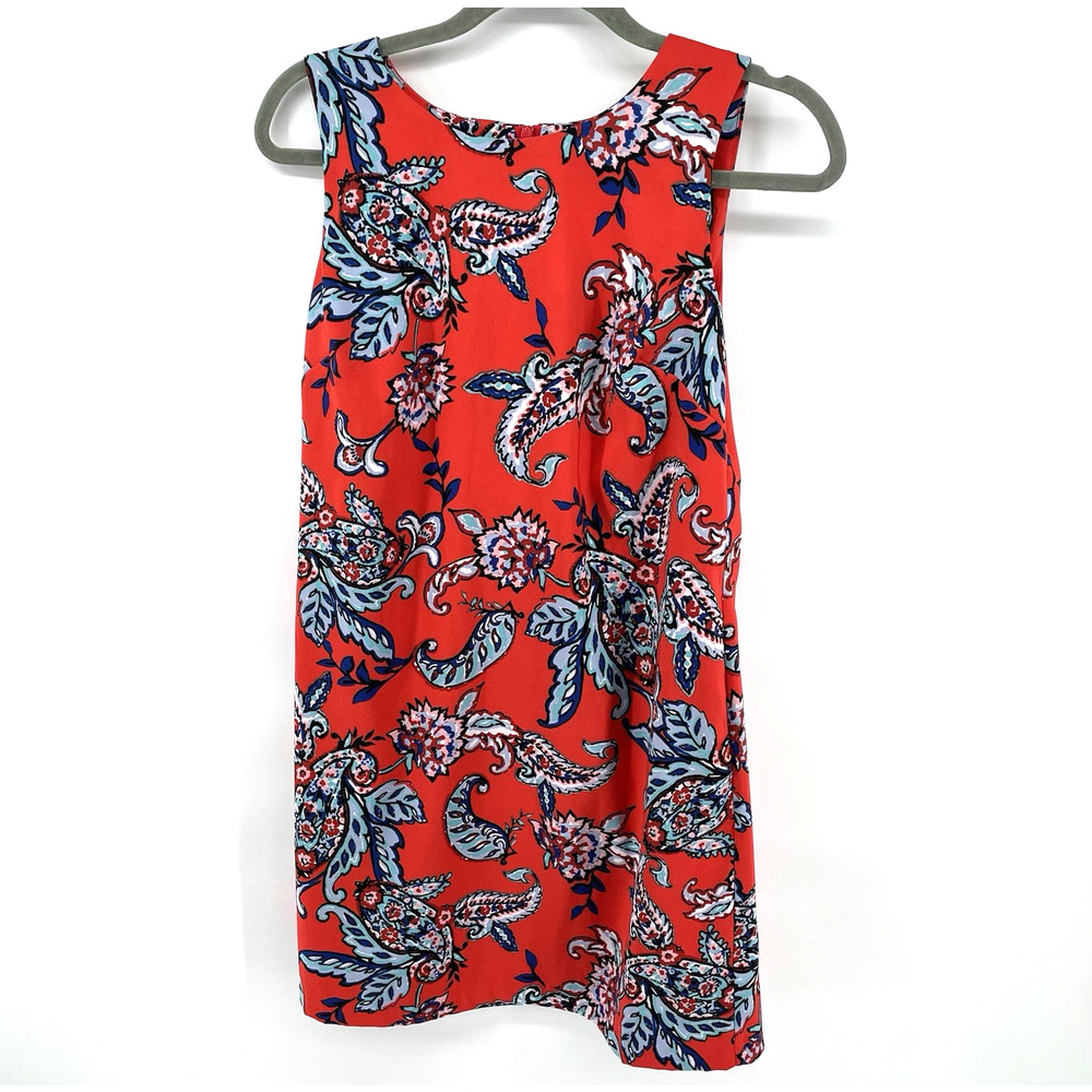 Roz & Ali Red Paisley Women’s Large Sheath Dress Office Wedding Cottagecore